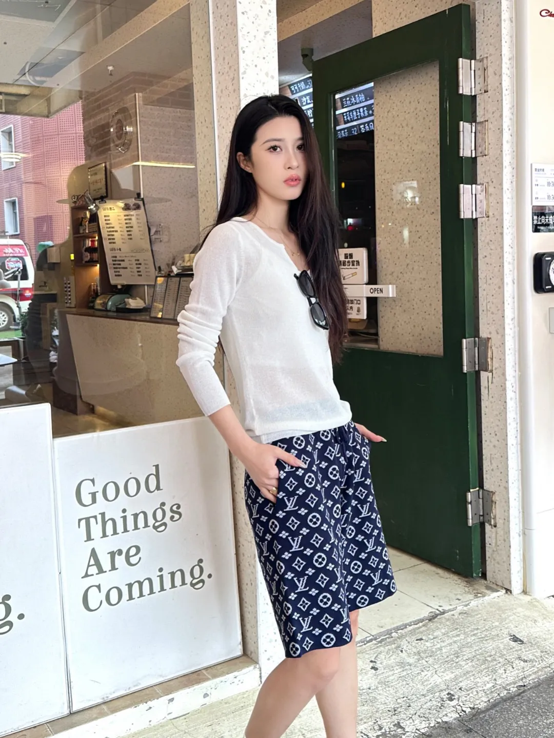 Louis Vuitton/Louis Vuitton full-frame old flower jacquard knitted shorts
